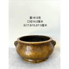 日本昭和六窗铜火钵_铜炉_桑子靓号【7788旧书网】