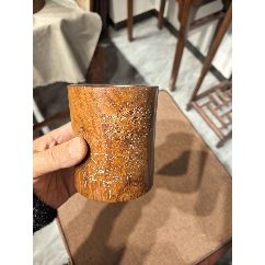 老黄花梨笔筒古董老家具明清老木器清代黄花梨海黄老笔筒文房雅器_笔筒