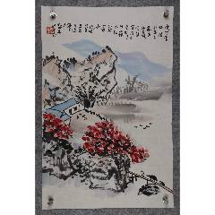 林无名画吴冠中笔意紫藤紫气东来65+65Cm画心_山水国画原作_严氏雅玩