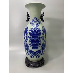 L0131清中期乾隆莲花纹青花小琴炉_青花瓷_广东松古堂【7788旧书网】