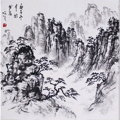 古玩字画收藏古董书画收藏精品老书画包邮_山水国画原作_花梨紫檀宫