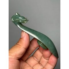 和田玉貔貅瑞兽只进不出手把件摆件古玉老玉收藏_和田玉_珍品阁古玉