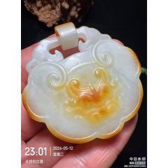 中国清時代　古美術 和田玉佛手壽星置物 清代和田玉寿星_和田玉_大秦典藏【7788红宝书】