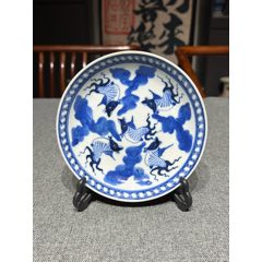 清代嘉道时期豆青釉堆白青花「雉鸡牡丹」300件嫁妆瓶_青花瓷_玩古怡情