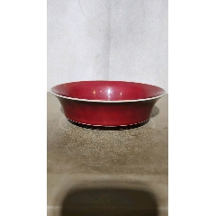 红釉水盂。大清雍正年制款。_红釉瓷_一品状元【7788红宝书】