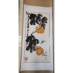 八大山人纸本立轴（猫戏双鱼图）_花鸟国画原作_古韵文房馆【7788旧书网】