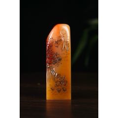 老寿山冻石印章_寿山石_传播美好【7788铜炉收藏】