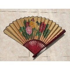 日本折扇昭和时期京都十松屋福井谨制武士扇御舞扇_其他扇子_老弄堂