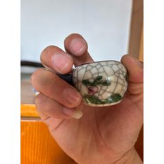 清代五彩鸟食罐，器型极为少见，瓷质好，完整漂亮_鸟缸/鸟食罐_广通老