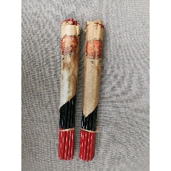 创汇时期铜胎堆朱剔红花瓶一个带原标签红牡丹花手工雕刻_旧漆器_天雅