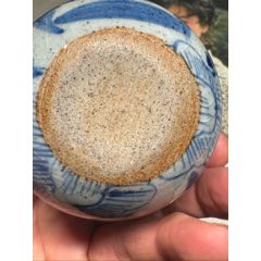 青花嘉庆缠枝莲纹喜字胭脂盒_青花瓷_井冈山收藏馆【7788旧书网】