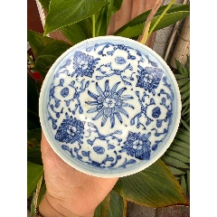 清代青花缠枝花敞口大碗_青花瓷_林邑崇古【7788红宝书】
