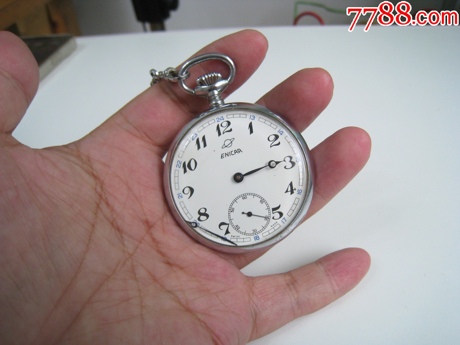 英拉格6445瑞士懷表【手動機械】男分針已配紫銅機芯_價格460元_第1張_