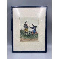 吴道子精品手绘老绢敬佛图，吴道子唐代著名画家书法家，世人尊称，画圣