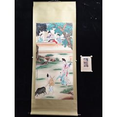 四尺带杂志中堂画，黎雄才山水， 纯手绘，实物拍摄，一物一图，材质