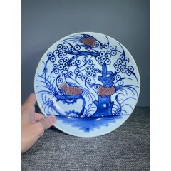 清代雍正年制哥釉青花山水印盒底_青花瓷_广福老藏家【7788红宝书】