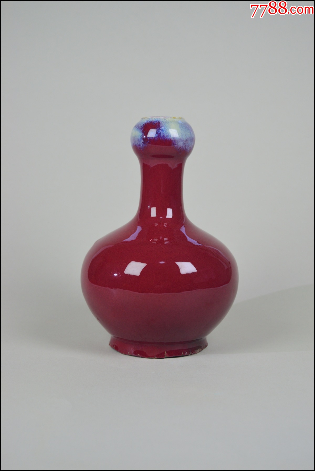 中国陶瓷｜雍正年制郎红赏瓶｜近代作品｜个人闲置｜客厅装饰-红釉瓷