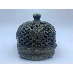 老铜香炉老宣德炉古董老铜器传世清代老紫铜风磨铜三足冲耳炉子_铜炉_
