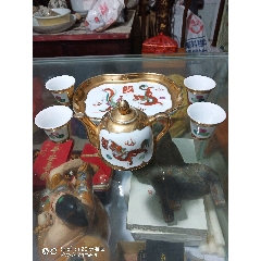 中国醴陵蝴蝶款大盘二个_旧瓷器_石章瓷壶九十店【7788旧书网】