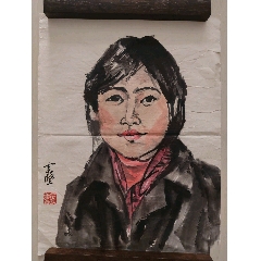 吴道子精品手绘老绢敬佛图，吴道子唐代著名画家书法家，世人尊称，画圣