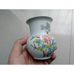 清同治，粉彩八角碗_旧瓷器_迦南古玩行【7788商城】