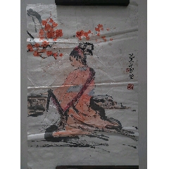 吴道子精品手绘老绢敬佛图，吴道子唐代著名画家书法家，世人尊称，画圣