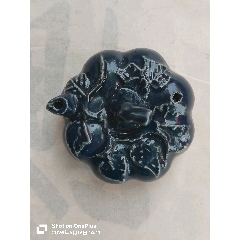 光绪庆余堂制款记）霁蓝釉瓷器大碗一只，全品_蓝釉瓷_品味阁【7788旧书网】