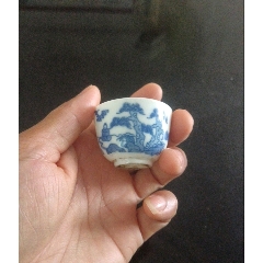 古玩旧藏清代康熙时期青花梅竹双君小天球瓶_青花瓷_顺应时代【7788旧书网】