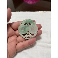 清代镂空雕鸳鸯翡翠玉挂件_翡翠/缅甸玉_顺应时代【7788旧书网】