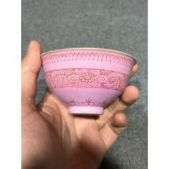 醴陵老瓷器釉下五彩兰底手绘满花胜利杯_旧瓷器_醴陵群力瓷器【7788旧书网】