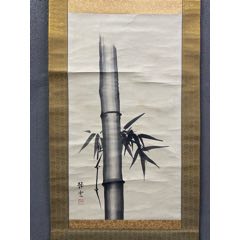 张大千（款），大幅泼墨中堂画《荷花图》国画书法古玩字画装饰挂画。纸
