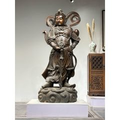 高17长7宽6厘米，包内心全实木香樟木雕中檀元帅哪吒太子神像_木佛像